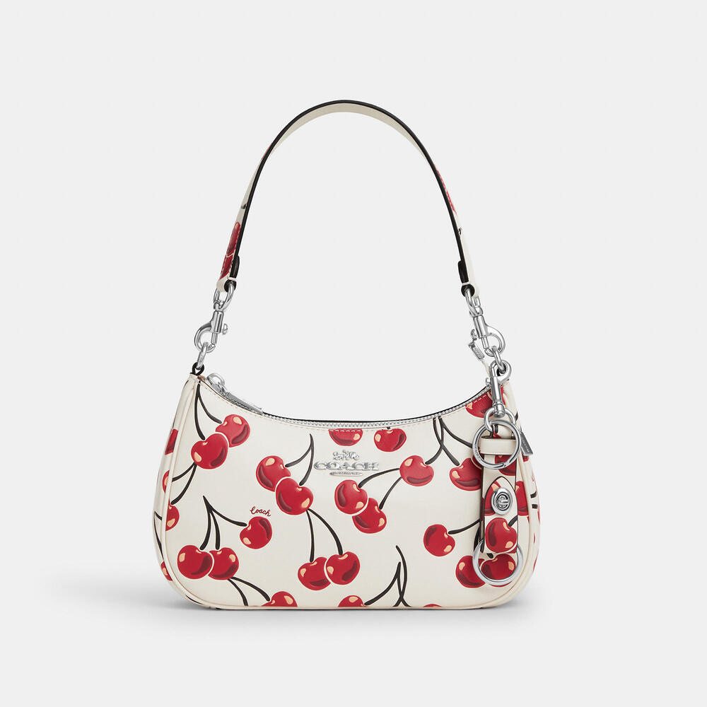 Coach Trigger Snap Bag Charm With Cherry Print - Picture 8 of 10